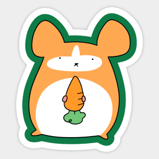 Carrot Hamster Sticker